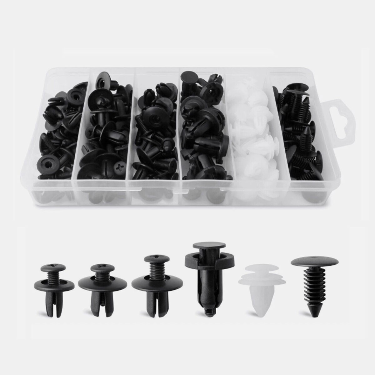 100pcs Bumper Clips FENDER TRIM Car Push Pin Rivet Fastener Retainer 6-Sizes