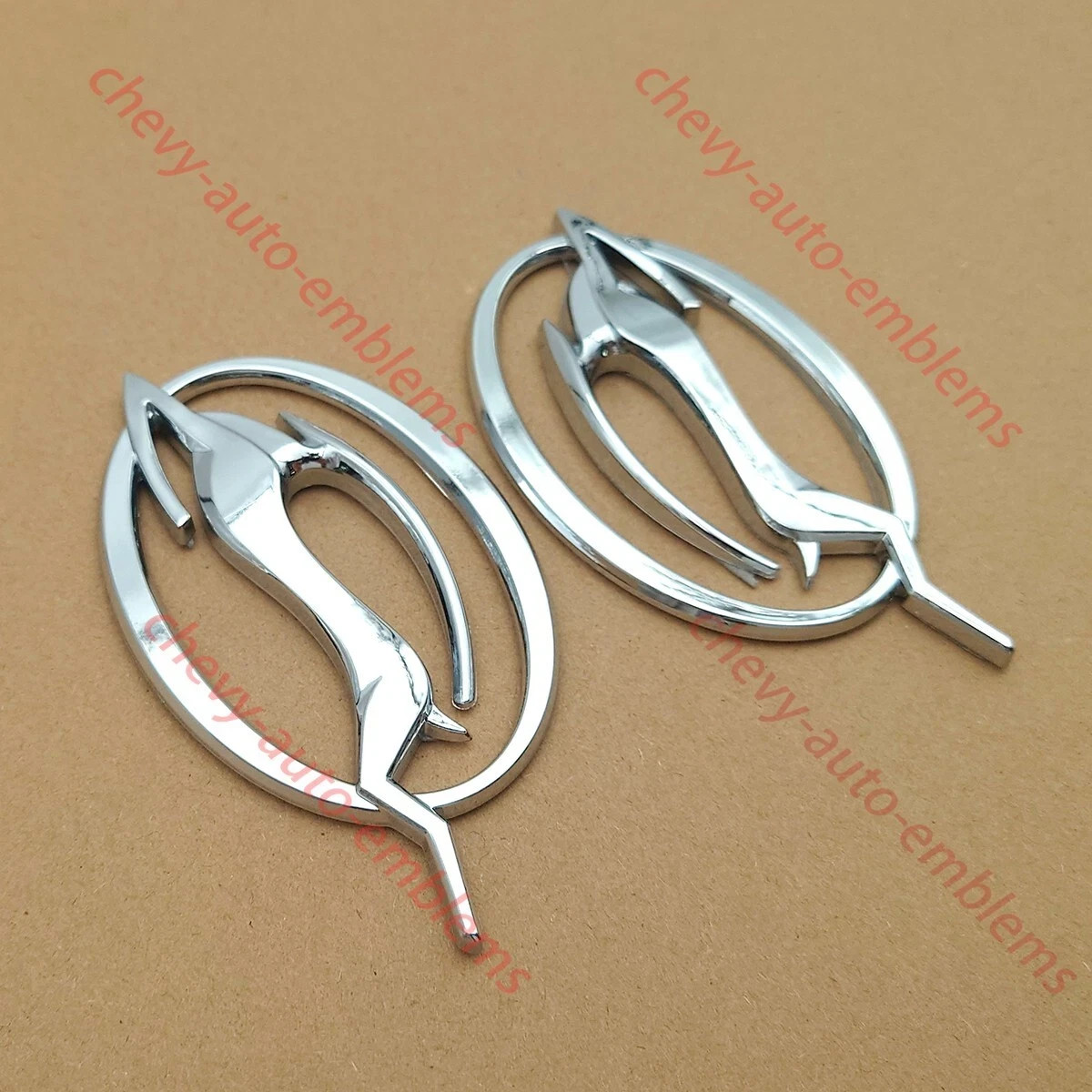 2x Silver fit for Impala Flying Left Right Side Pillar Emblem Nameplate 10253595