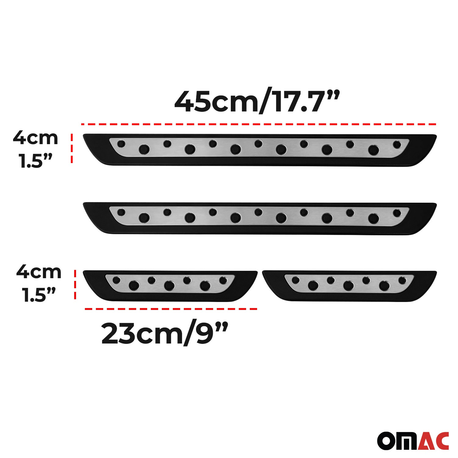 Door Sill Scuff Plate Scratch Protector for Nissan Pathfinder Steel Silver 4 Pcs