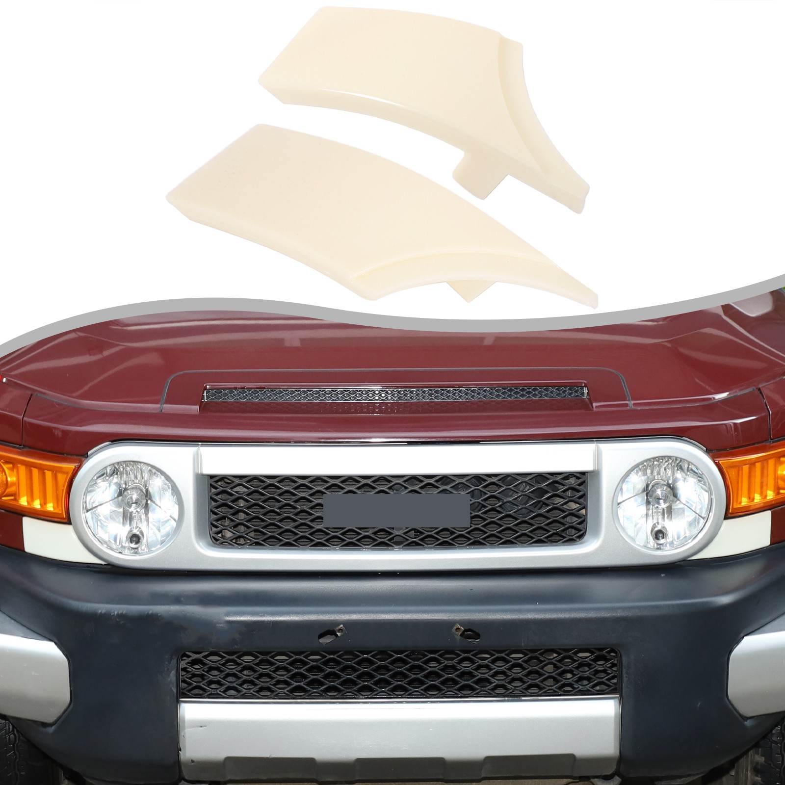 one Pair Unpainted Front Bumper Filler parts Fits Toyota FJ Cruiser 2007-2021