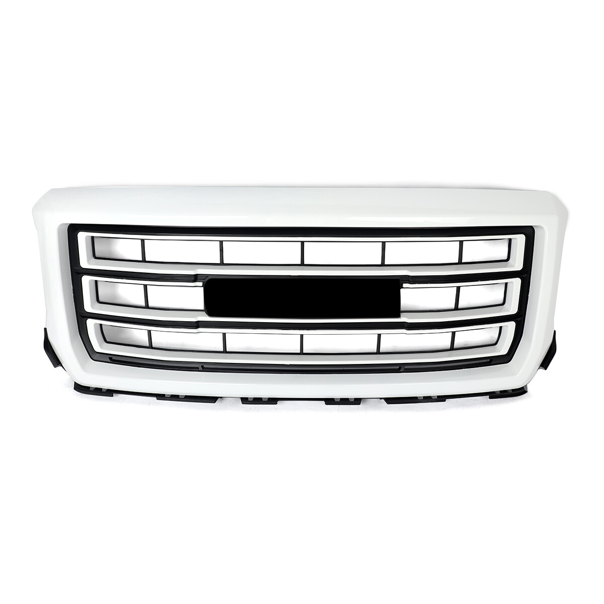 For 2014-15 GMC Sierra 1500 SLT Style Front Bumper Grille Assembly Summit White