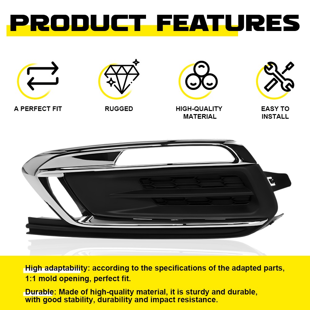1-10x Exterior Left Fog Lamp Surround Panel Fit 2015 Chevy Cruze Diesel Eco L LS