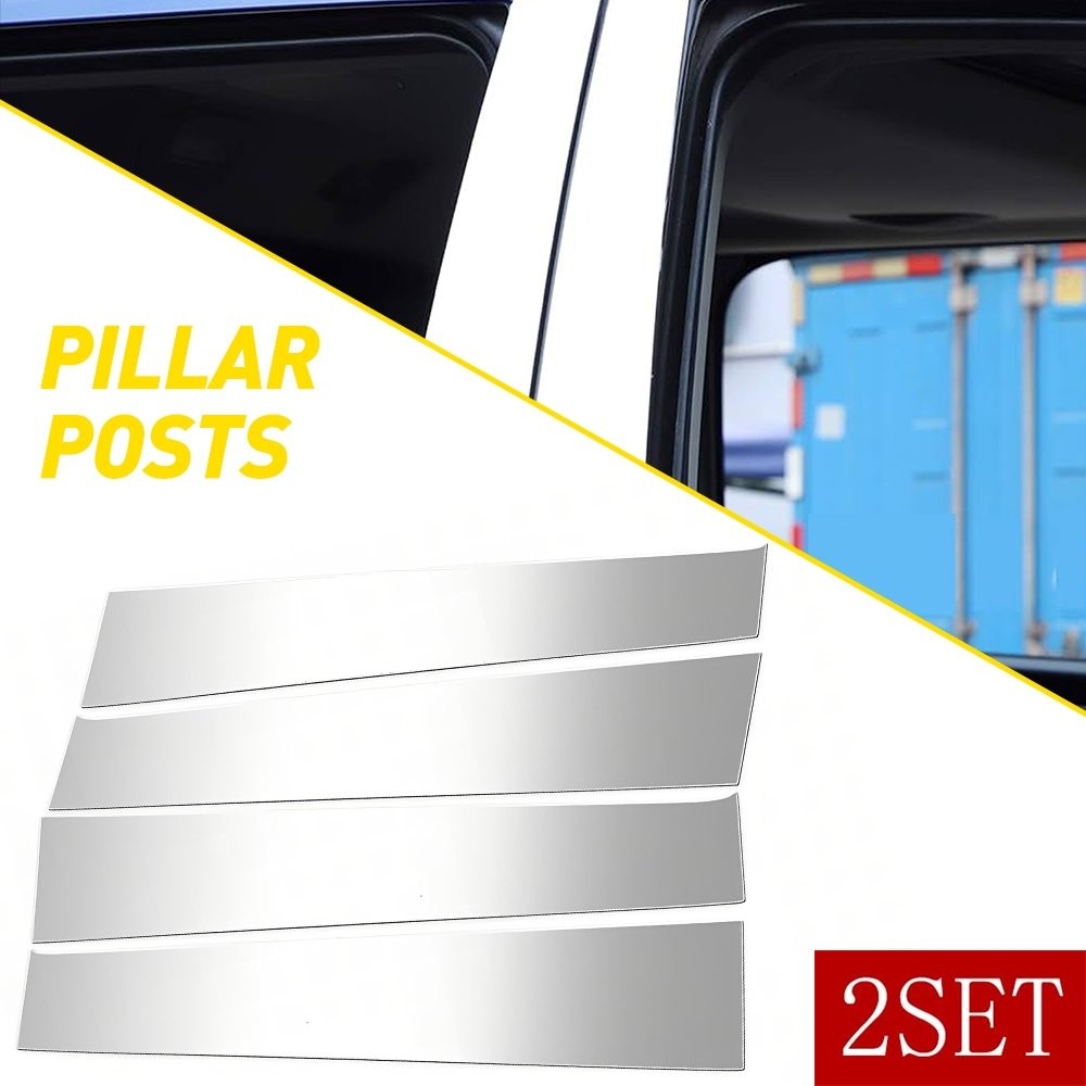 For 2009-2018 Dodge Ram Crew/Quad Cab 1500 Chrome Pillar Post Trim Covers 2SET C