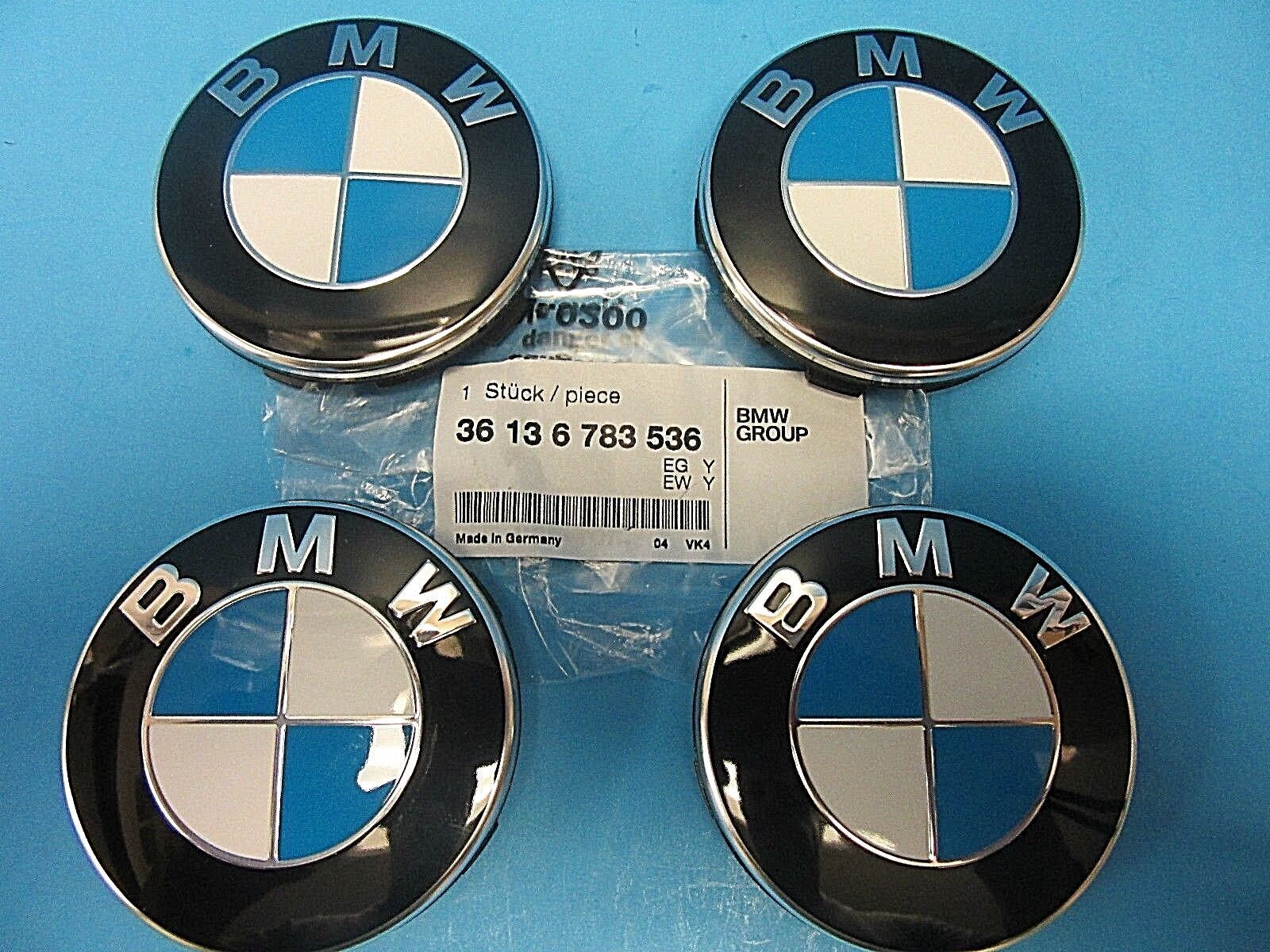 4 Genuine Wheel Center Cap & Emblems FOR BM OEM # 36136783536 67 mm 2.7″