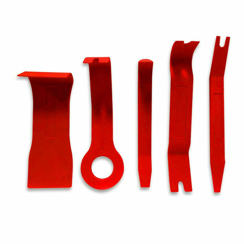 5pcs Red High-Strength Nylon Car Door Panel Dash Trim Removal Pry Open Tool Kit