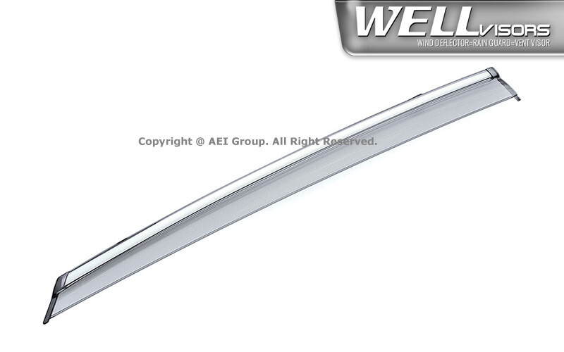 WELLvisors for Cadillac XTS SEDAN 13-19 Deflectors Window Side Visor Chrome