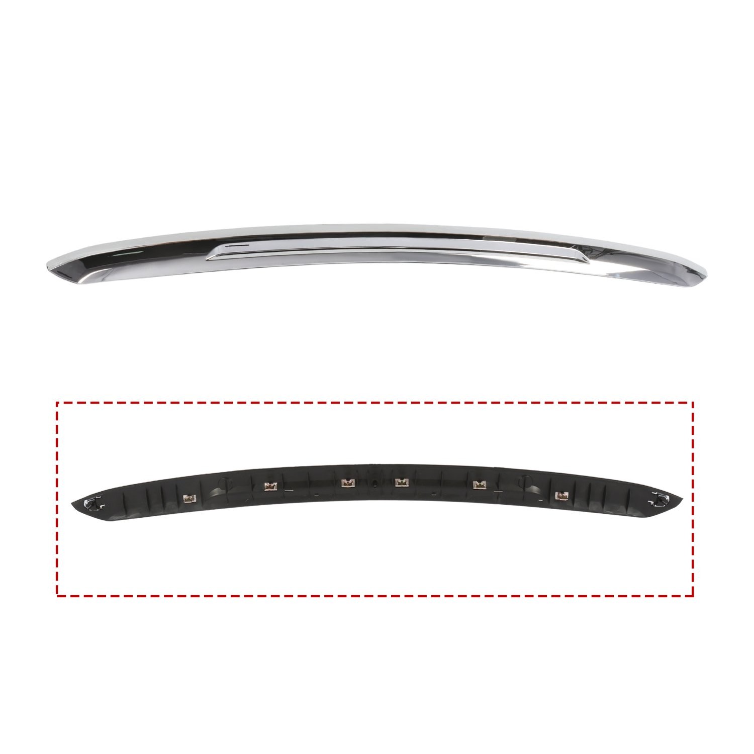 Chrome ABS Plastic Front Upper Hood Molding Trim For GMC Acadia 2020-2023