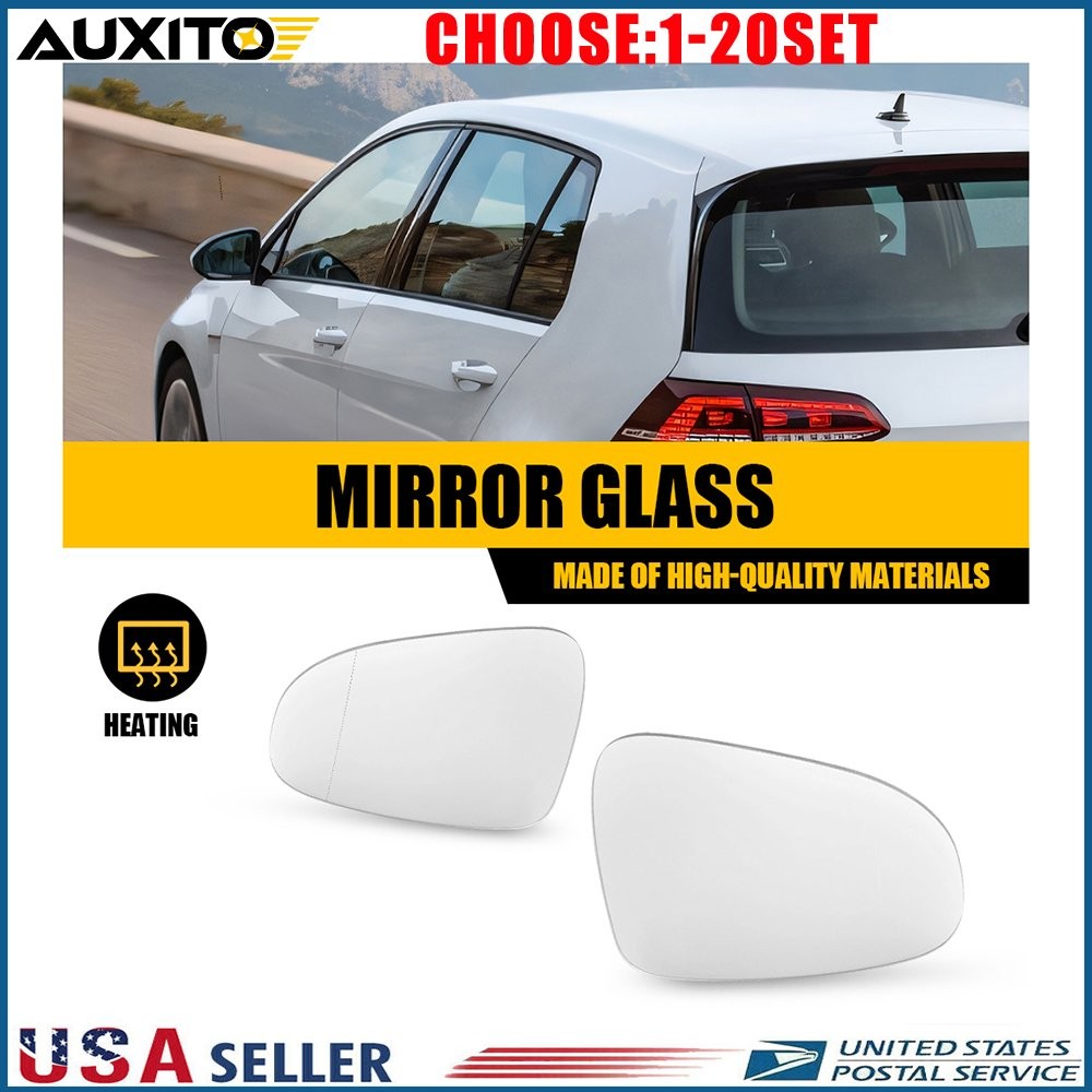 ‌ Heated Door Mirror Glass Left Right For VW Golf GTI MK6 2010-2014 Years 2-10X