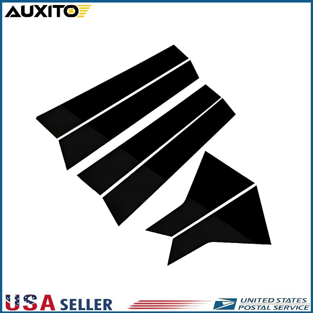 6Pcs Window BC Pillar Post Cover Glossy Black For Honda Civic FE FL 2022-2025