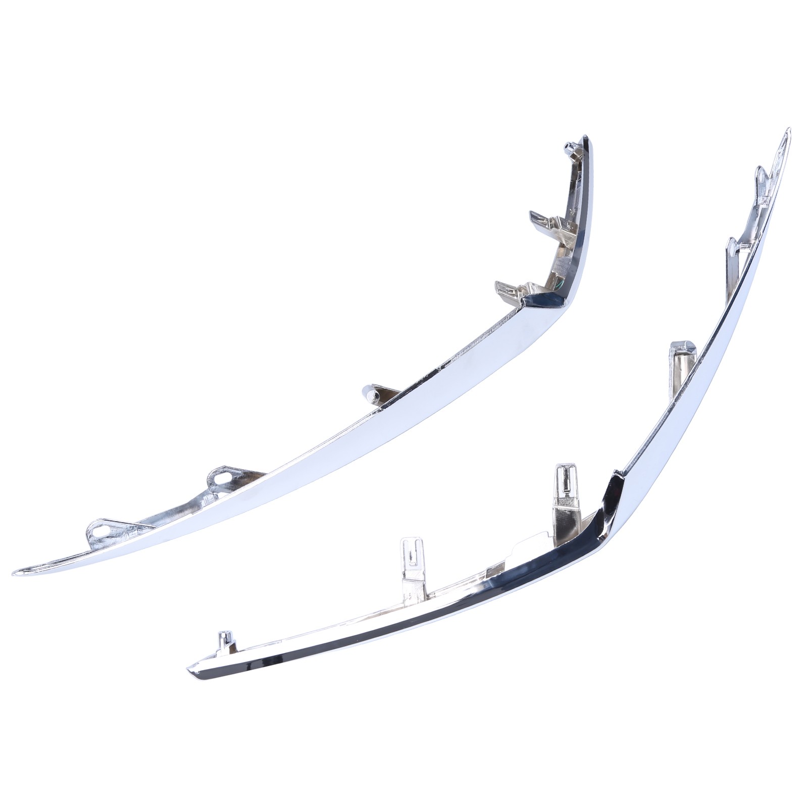 3X For 2021-2024 Nissan Kicks S SV Left Right Lower Front Bumper Chrome Molding