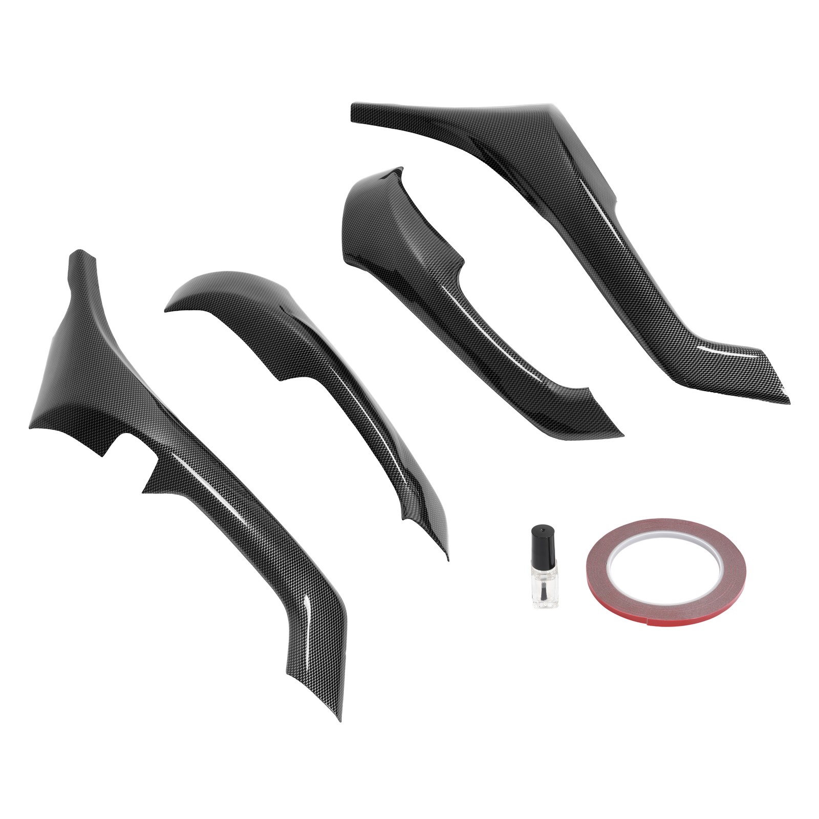 KUAFU Carbon Style Interior Door Armrest Cover Trim For Acura TSX 2009-2014 4Pcs