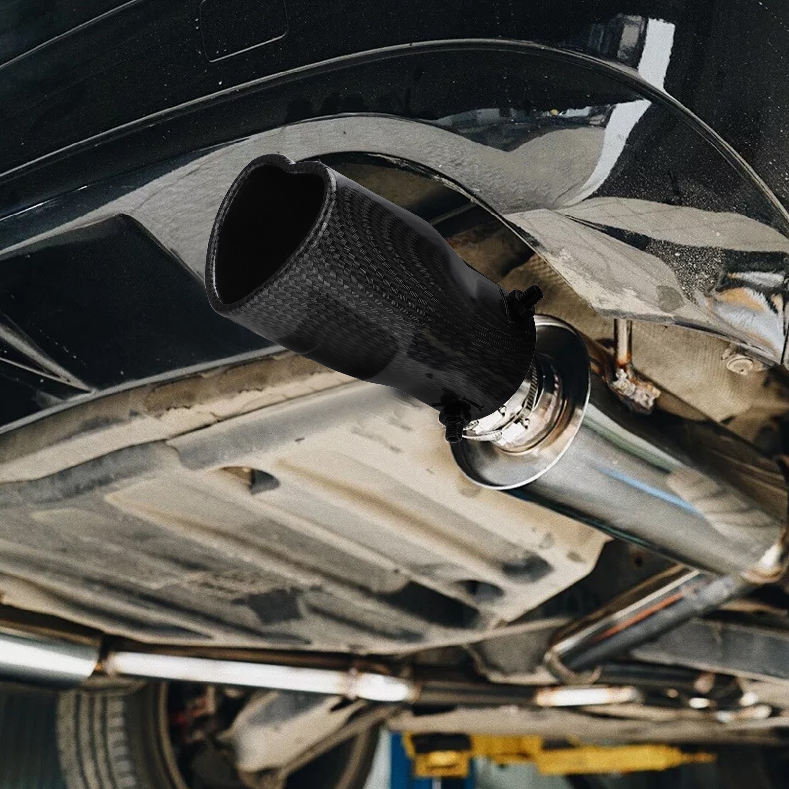 2.5″ Inlet Heart-Shaped Car Rear Exhaust Pipe Tail Muffler Tip Matte Accessories