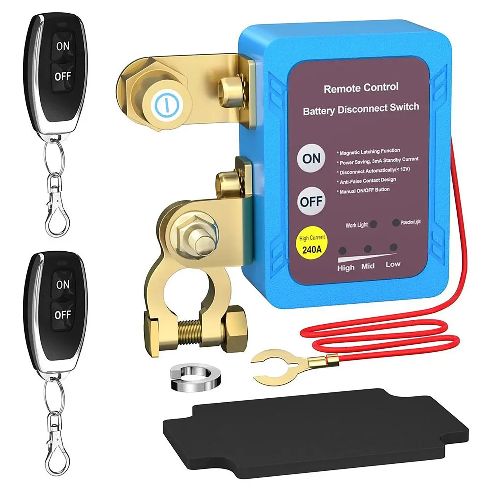 12V 240A Remote Battery Disconnect Switch Replacement Part For Auto RV ATV