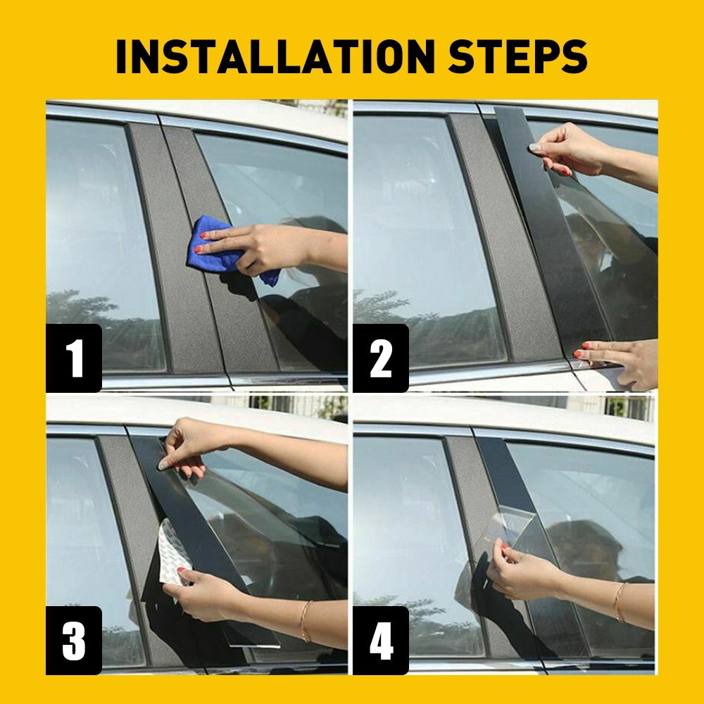 6 For 2014-2018 Toyota Corolla Pillar Post Window Door Trim Cover Car Auto Parts