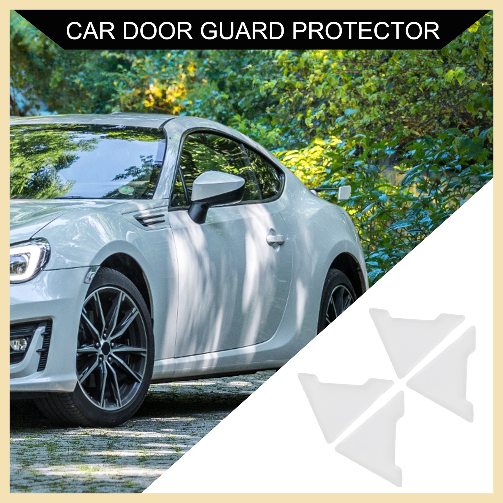 Door Guard Protector Door Edge Corner Guard for Vehicle PU 1 Set Clear