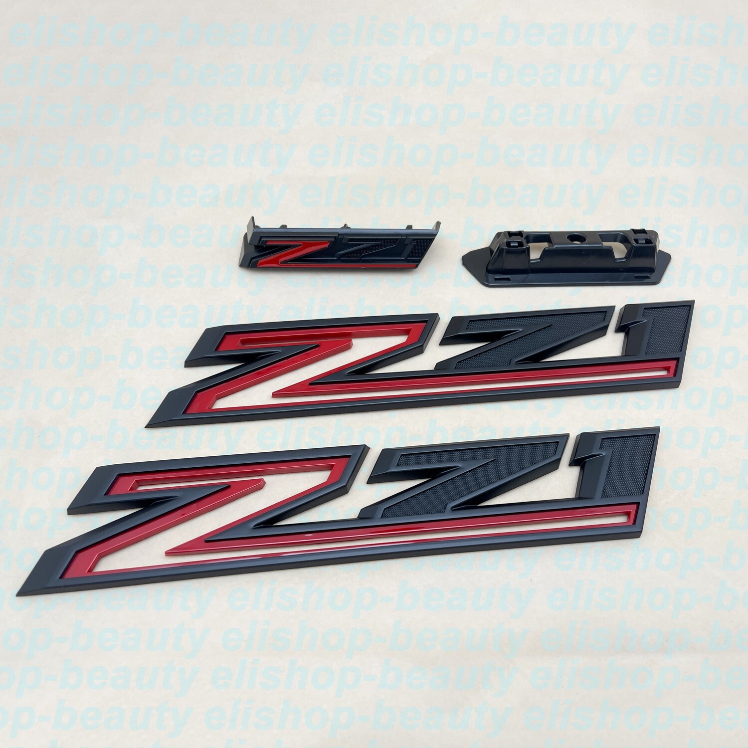 2019-2021 Black red Silverado 1500 Bowtie Grille Front Fender Z71 Emblems Kit