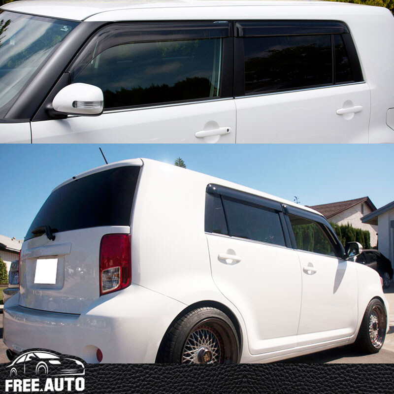 Fit for 08-15 Scion XB Slim Style Window Visors Rain Sun Guard 4PCS