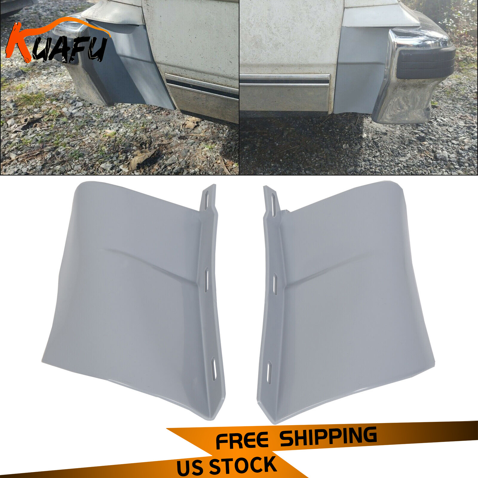 Fit For 1986-1990 Chevrolet Caprice Impala Pair Bumper Fillers Rear Filler