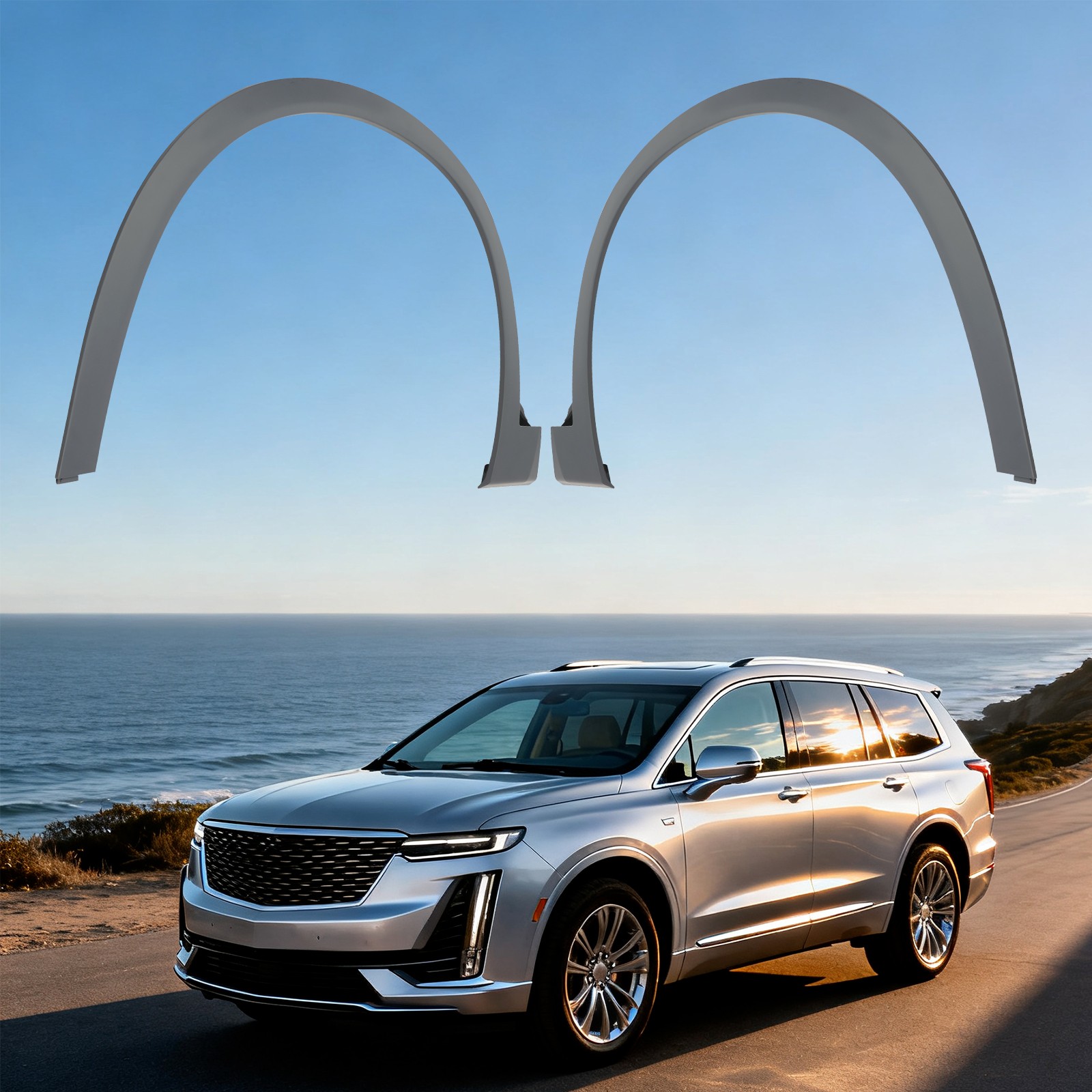 Right And Left Front Fender Flare For 2020-2024 Cadillac XT6 Front Fender Trim
