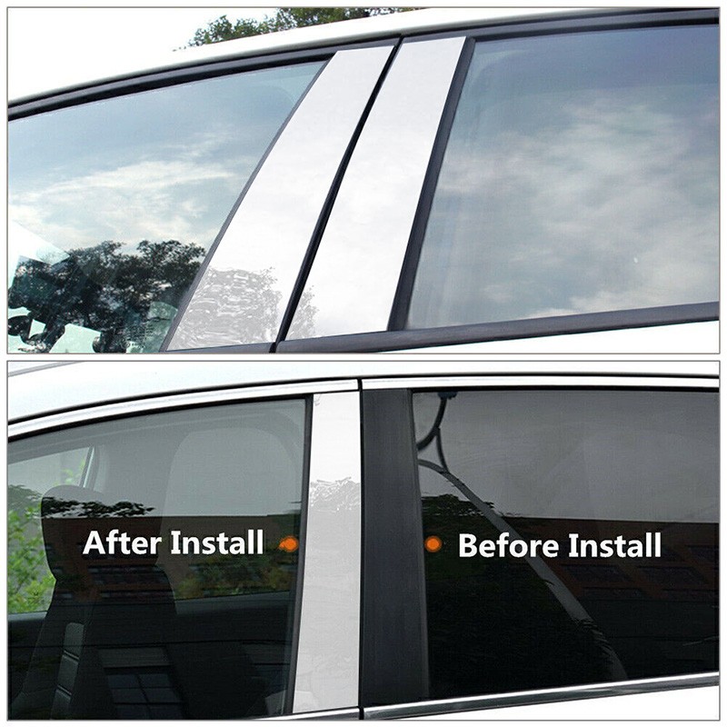 6x Silvery Pillar Post Door Molding Trim Fit For Dodge Durango 2011-2023 2024