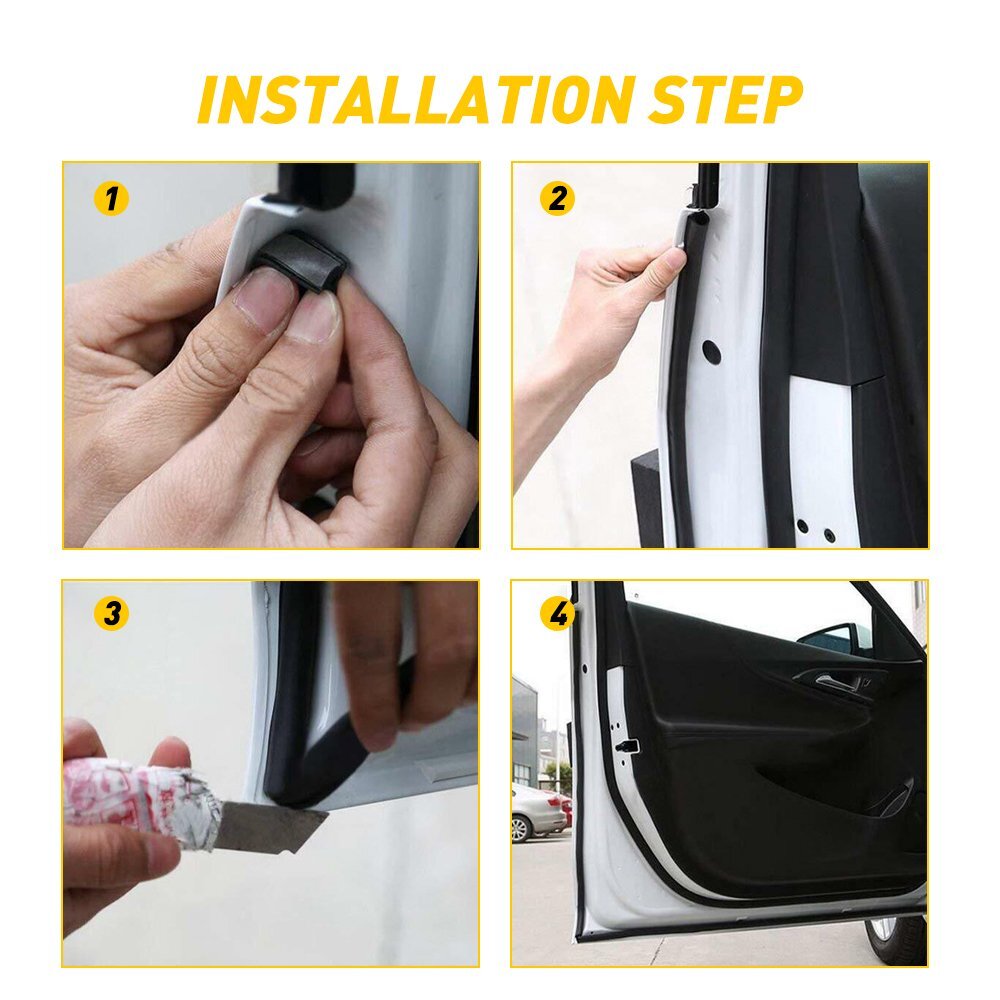 Universal Weatherstrip Small D-shape Car Door Rubber Weather Seal Hollow Strip