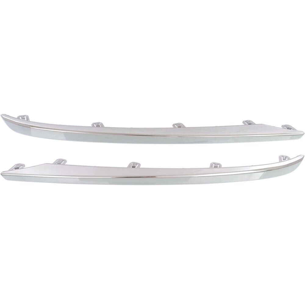 Left & Right Front Bumper Trim Chrome Molding For 2015 2016 2017 Acura TLX Sedan