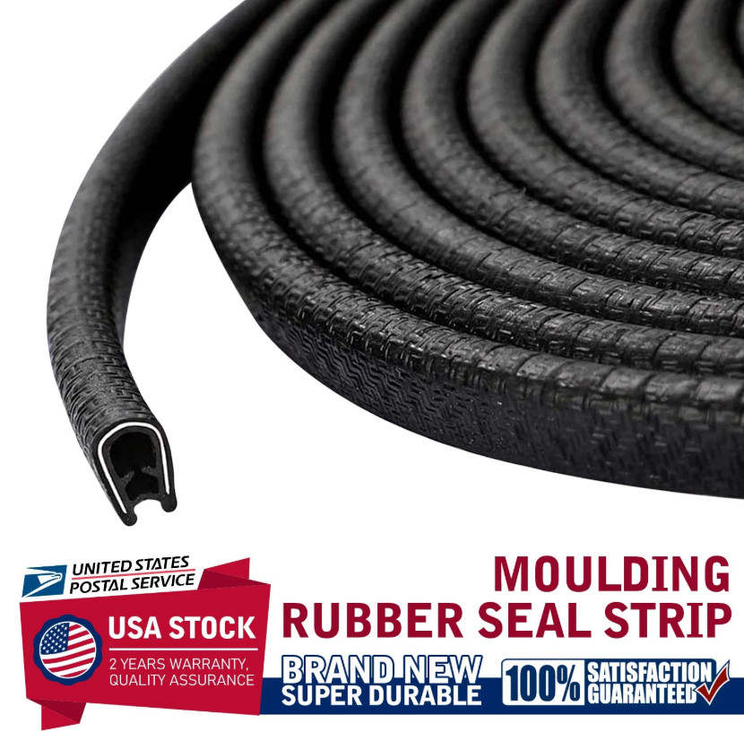 20 FT Car Door Edge Trim Black Strip Lock Guard Moulding Rubber Seal Accessories