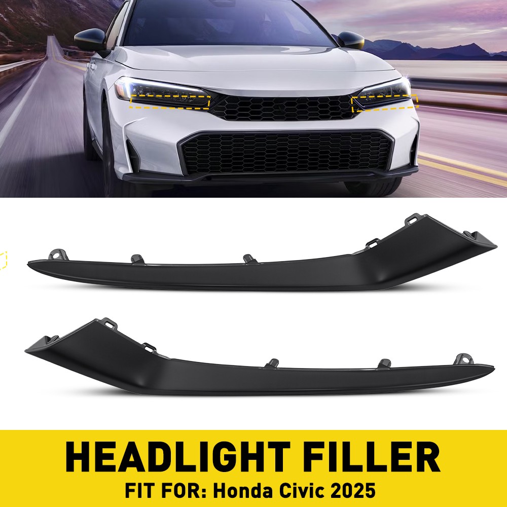 For Honda Civic 2025 Gloss Black Grille Molding Replaces Front 71202T38A51 EXXI