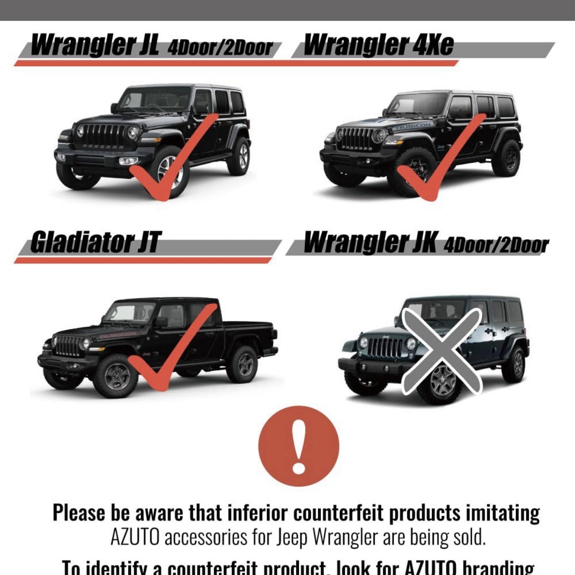 AZUTO Keyhole Covers For Jeep Wrangler | (JL) / Gladiator (JT) 2018-2025 Doors