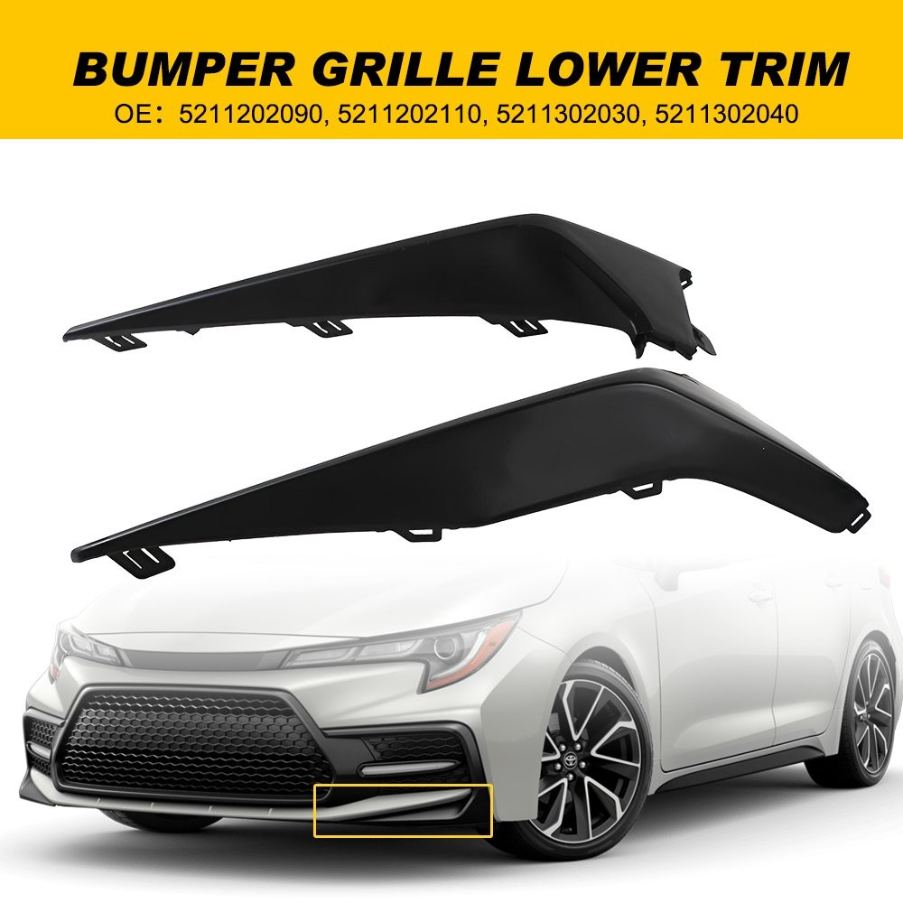 Front left+right Bumper Grille Lower Trim For Toyota Corolla SE XSE 2020-2022 ED