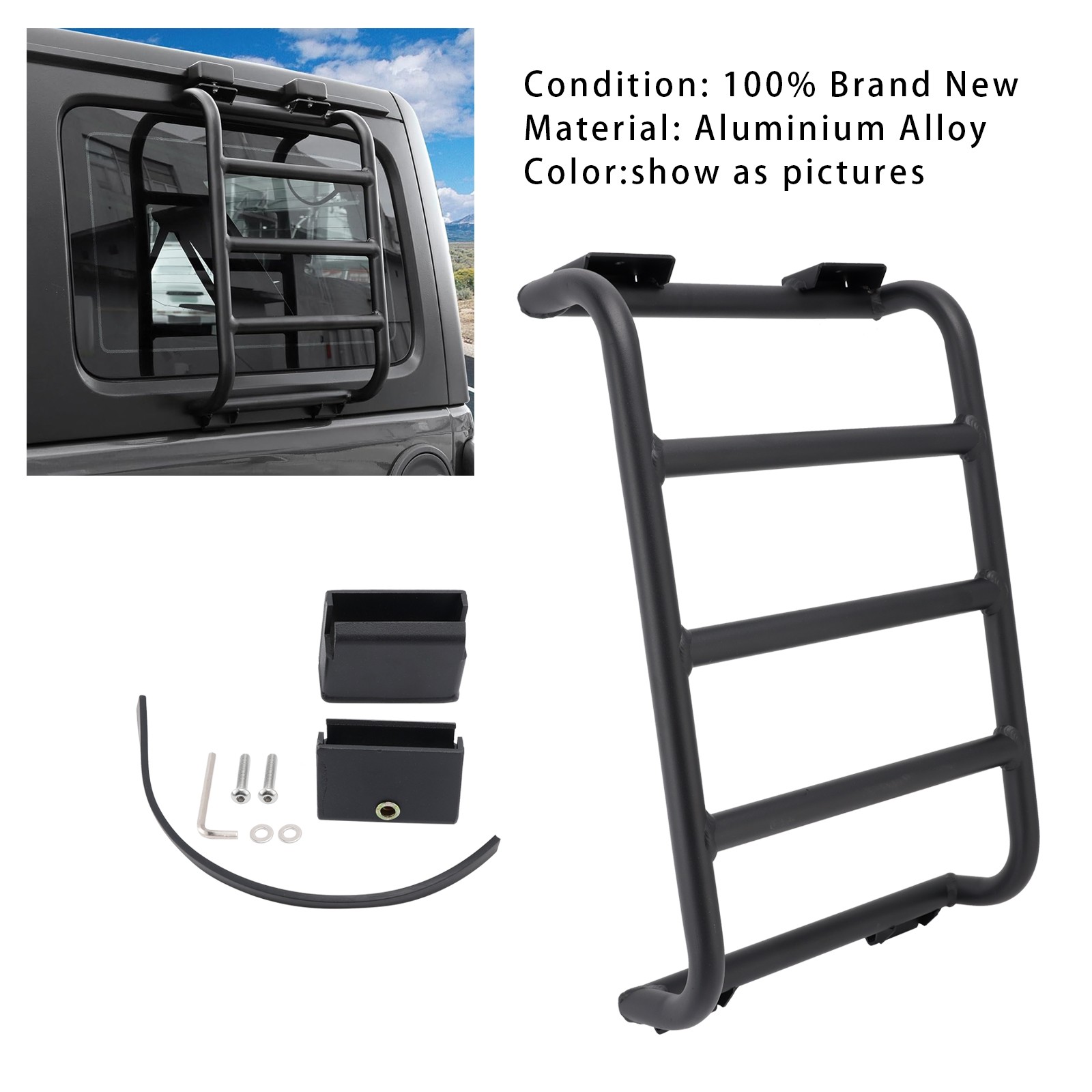 ?Rear Window Ladder For Jeep Wrangler JL JLU Luggage Ladder Rack 2018-2024 2023