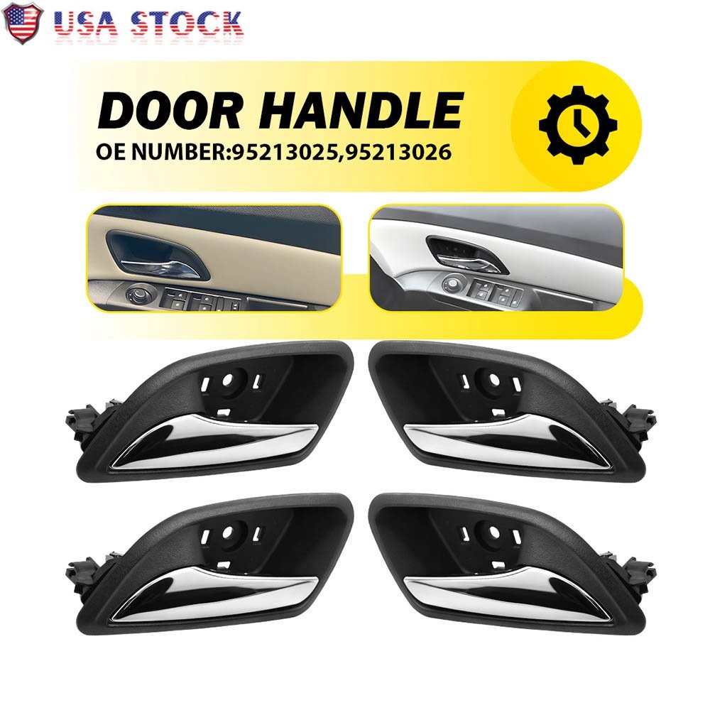 4x Interior Door Handle Front /Rear Left & Right Fits 2011-2015 Chevrolet Cruze