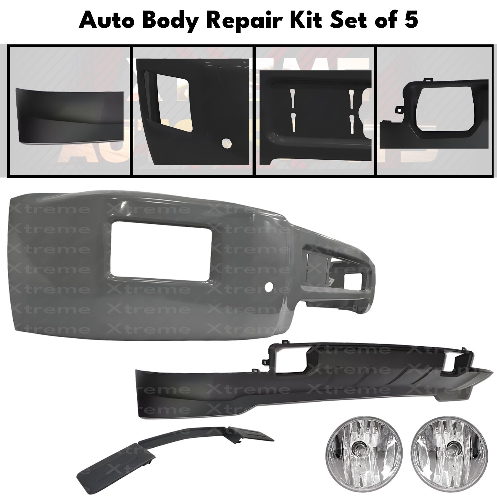 Front Bumper Paintable & Trim Kit For 2015-19 Chevrolet Silverado 2500 HD 3500