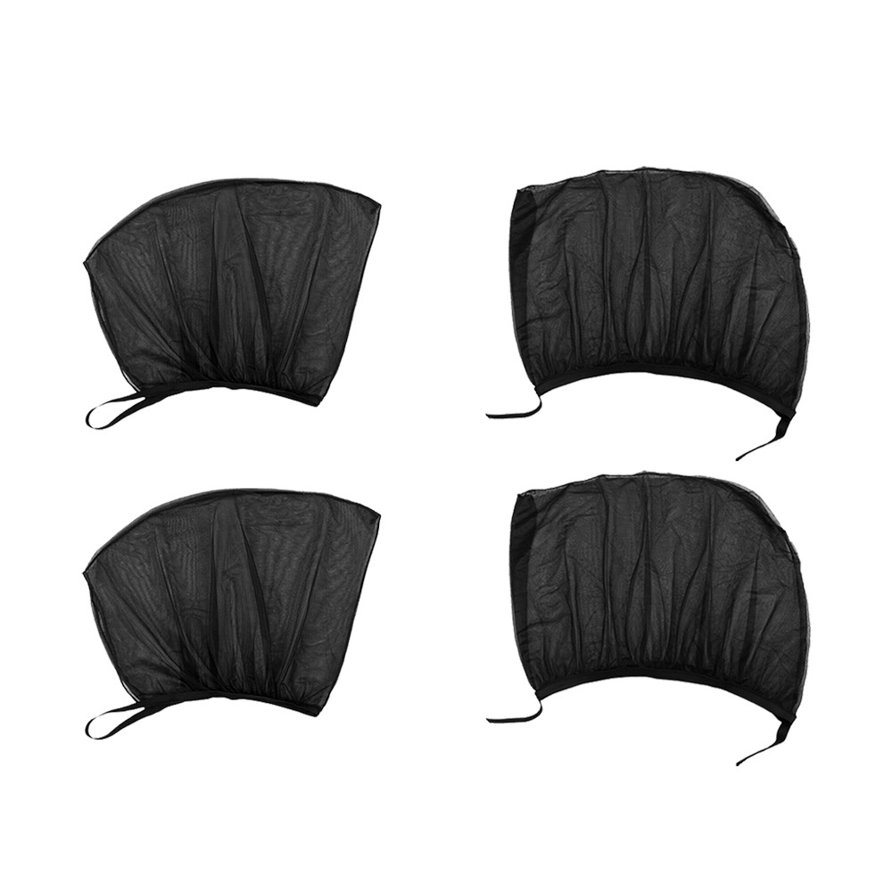 4PCS Car Window Screen Mesh Cover Privacy Mosquito Bugs Net Sun UV Protection