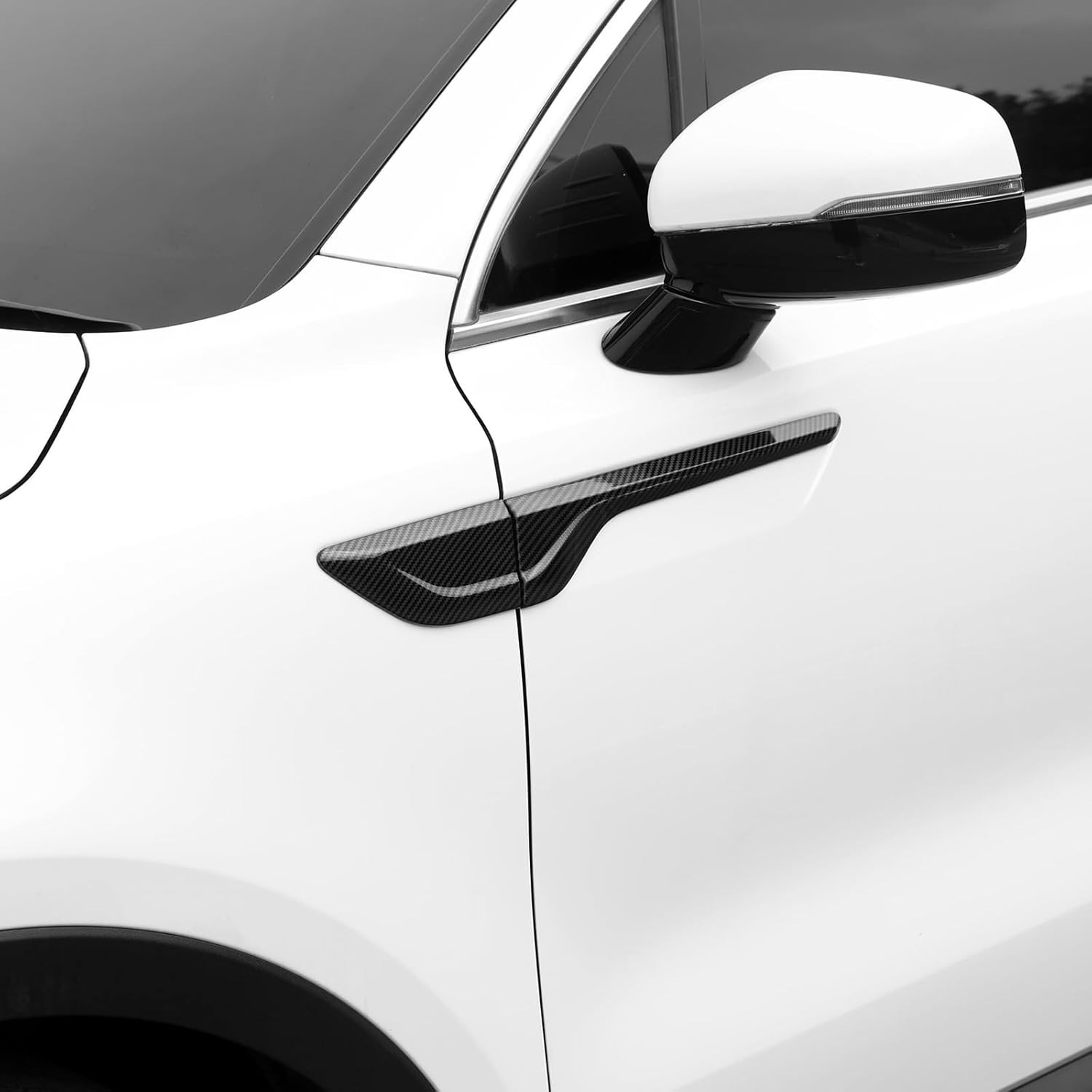 Front Door Side Fender Trim for Kia Sorento 2021–2023, Carbon Fiber Style Body M