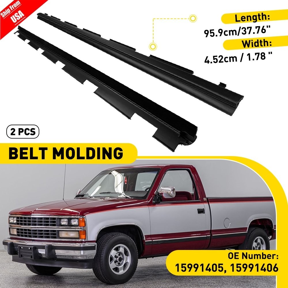 Fits 1988-2000 Chevy GMC Front Outer Window Sweep Weather strip Seal Pair Set