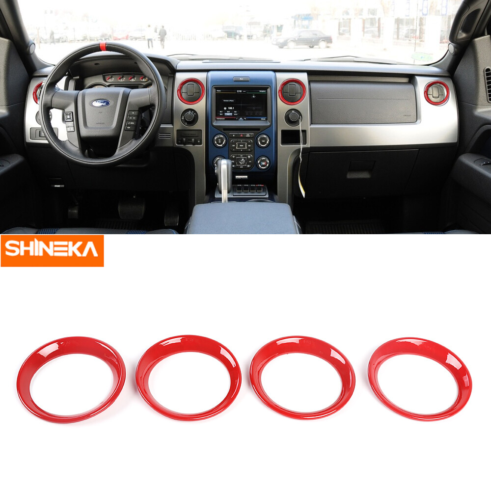 4PCS Air Conditioner Vent Outlet Cover Trim Ring for Ford F150 2009-2014