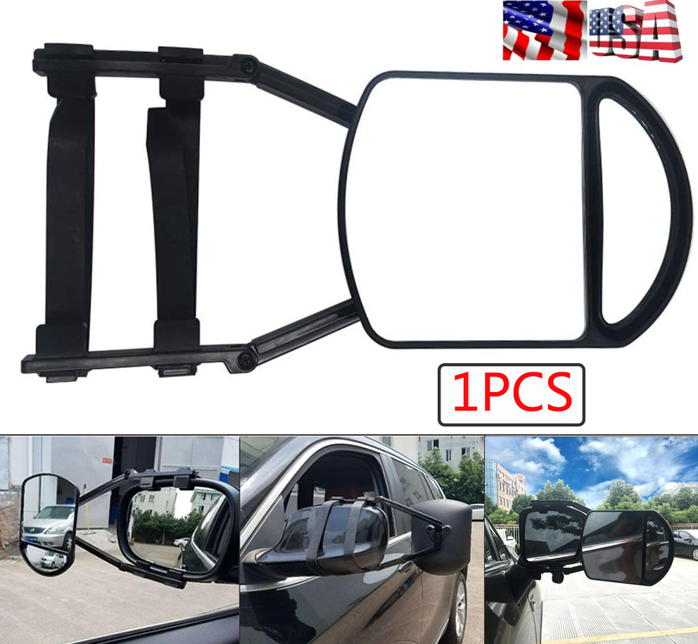 Car Rearview Mirror Adjustable Extension Clip-On Universal Trailer Towing Mirror