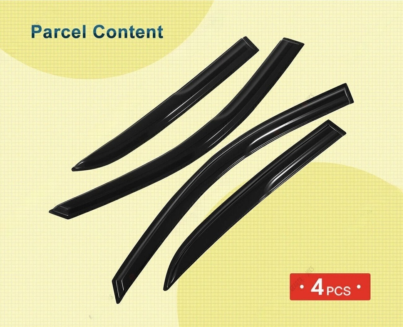 For 2003-2007 Honda Accord 4 Door Sedan Mugen Style Window Visor Sun Rain Guards