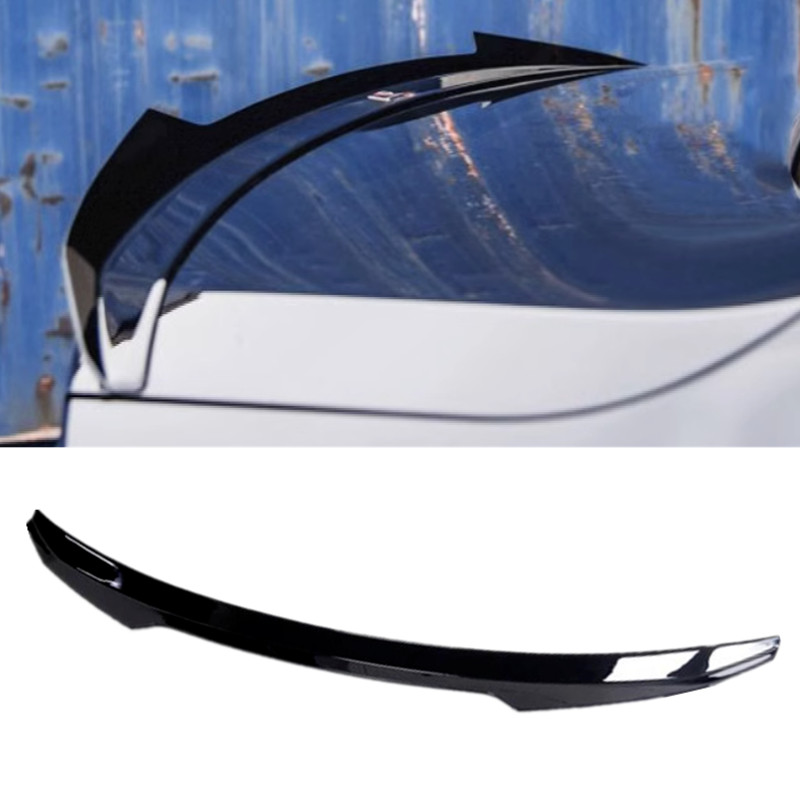 Glossy Black For Volvo S60 2019-2023 2024 Rear Spoiler Tail Trunk Lip Wing Trim
