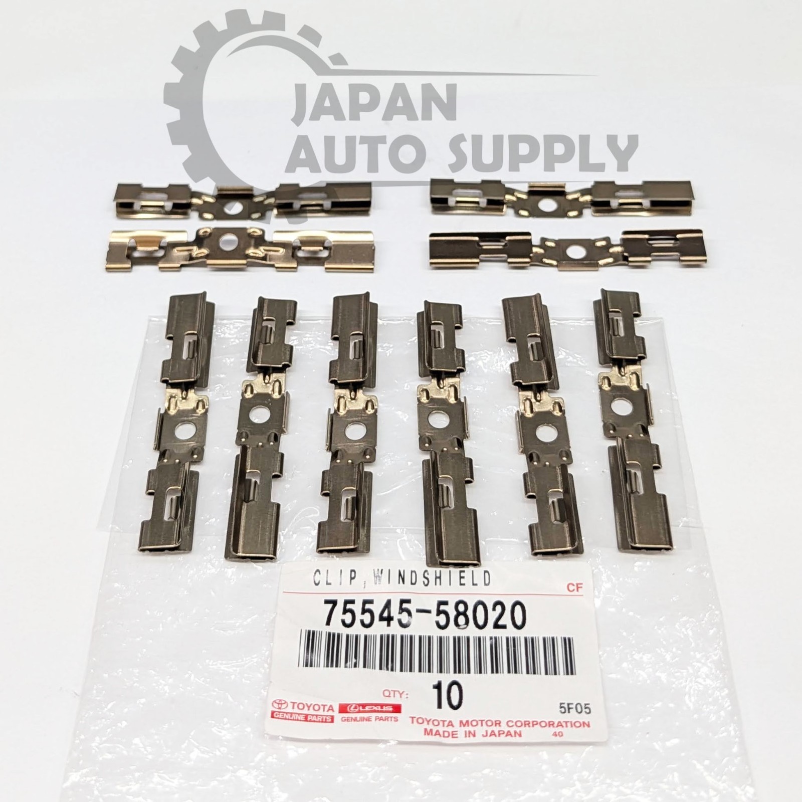 OEM GENUINE LEXUS CT200h NX300 NX300h WINDSHIELD OUTSIDE MOLDING CLIPS SET OF 10