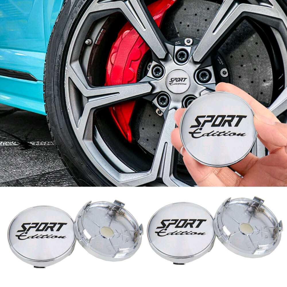 4PCS OD 60MM / ID 56MM Wheel Center Cap SPORT Logo Wheel Cover Hub Cap Rim Caps