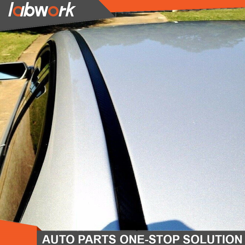 Labwork Black Roof Trim Molding For 2009 2010-2013 Toyota Corolla Sedan 2PCS Kit