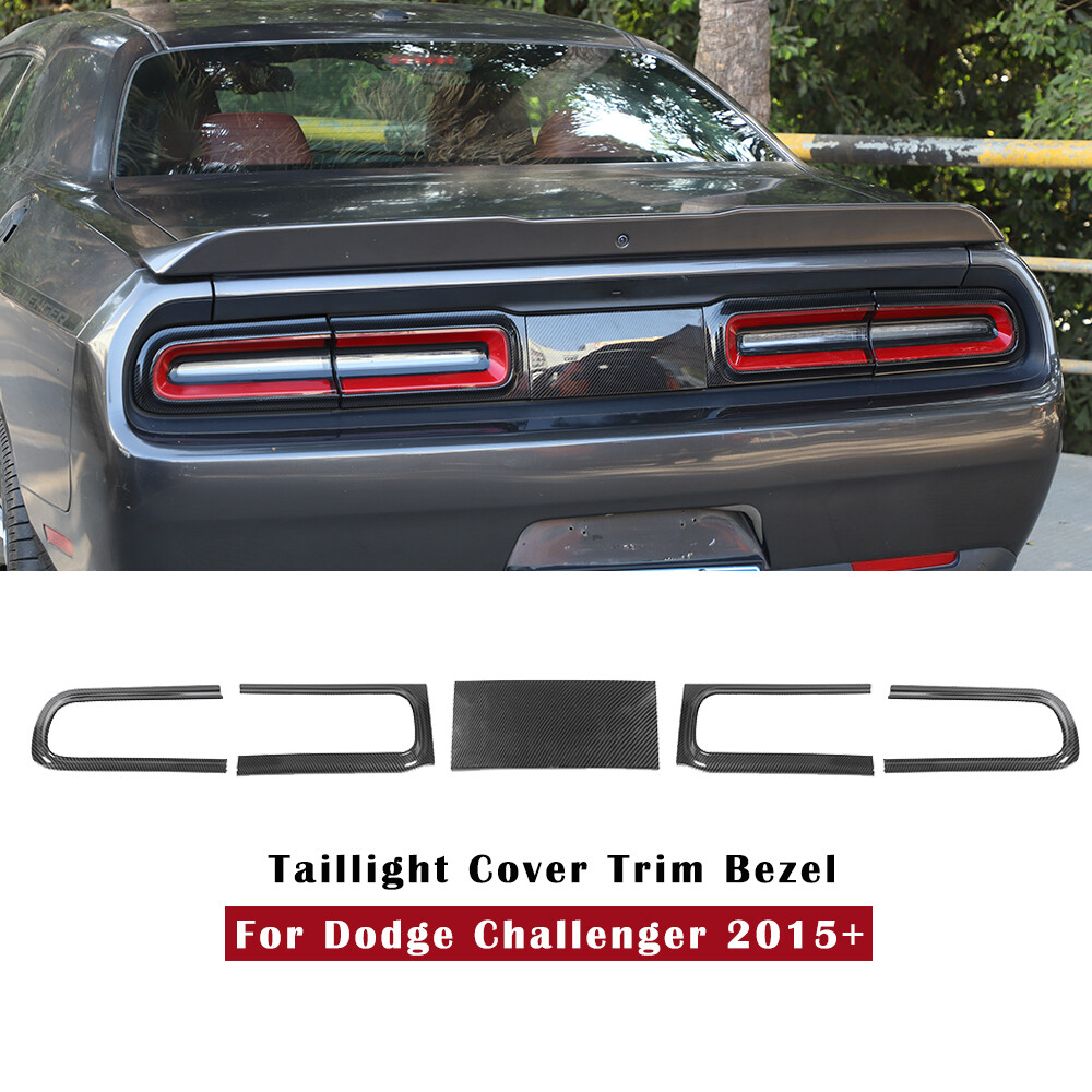 Rear Taillight Light Cover Trim Kit for Dodge Challenger 2015-2023 Carbon Fiber