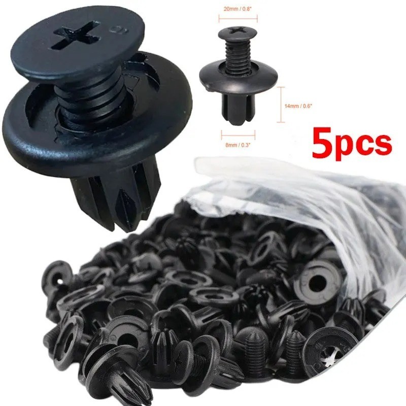 100-Pack Car Trunk Screw Rivets – Bumper & Fender Plastic Fastener Clips