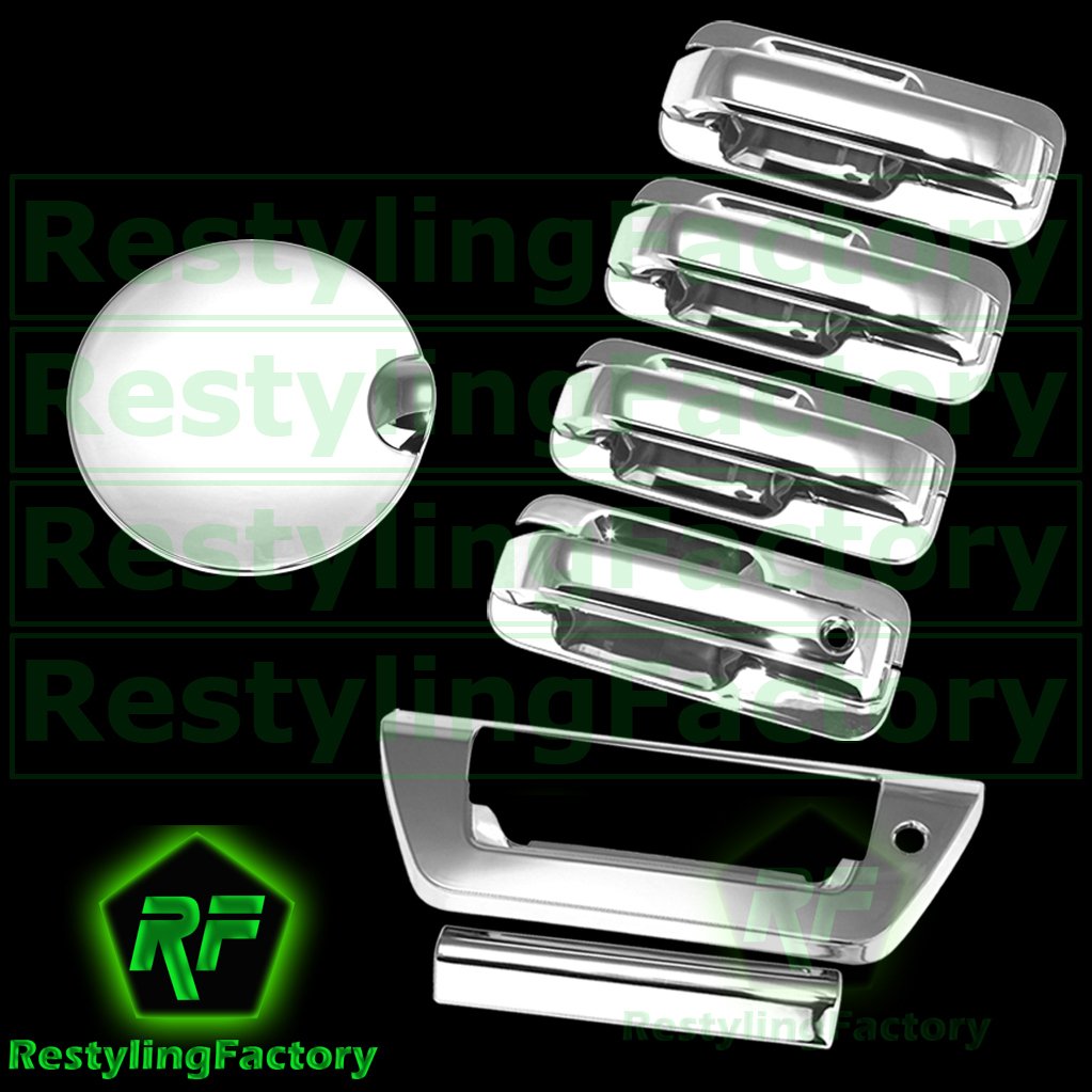 2015-2016 FORD F150 Chrome 4 Door handle+Back Plate+Tailgate+LAMP Hole+Gas Cover