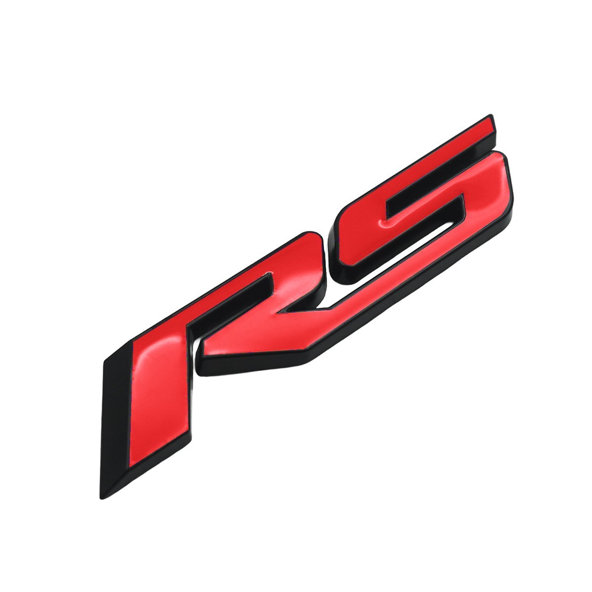 1Pc Red Black RS Emblem Racing Sport Logo 3D Metal Badge ForChevy