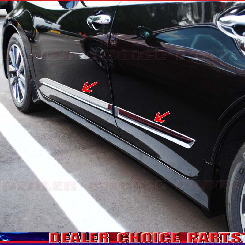 Fits 2013-2018 Nissan Altima Chrome Door Body Side Molding OE Factory Grade 4pc