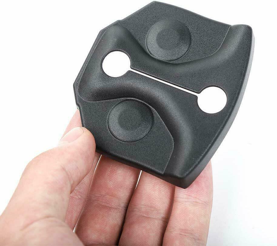 4pc Black Door Lock Cover Buckle Base Decal Overlay Trim For Ford F150 2015-2020