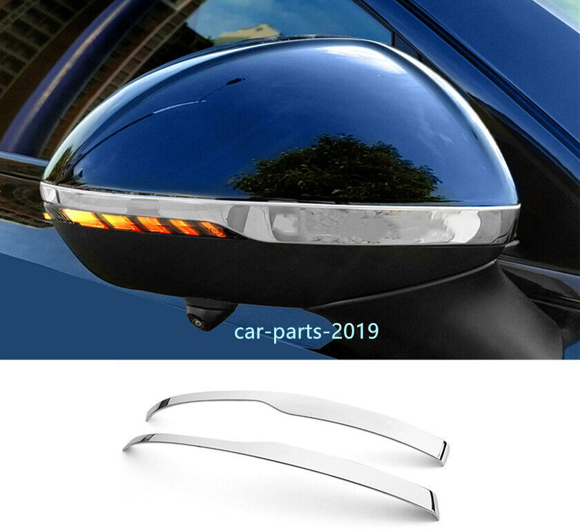 2x Chrome steel Door Rearview Mirror Strip cover trim For Buick Envision 21-2024